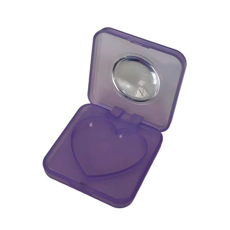 2528-1 حقيبة مكياج Negra على شكل قلب مع فتحة علوية｜مناسبة للبلاشر / الهايلايتر