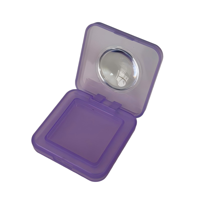 2528-1 علبة بودرة تجميل مربعة مع مرآة مكبرة | تغليف مستحضرات تجميل مخصص